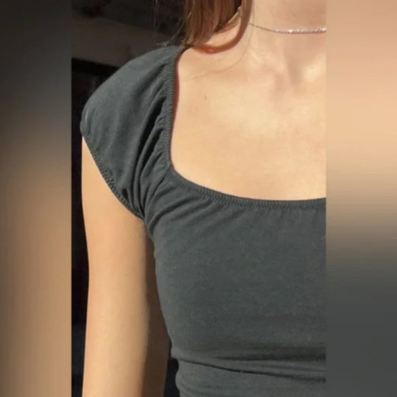 Brandy Melville Tops Brandy Melville Eden Crop Top Black Poshmark